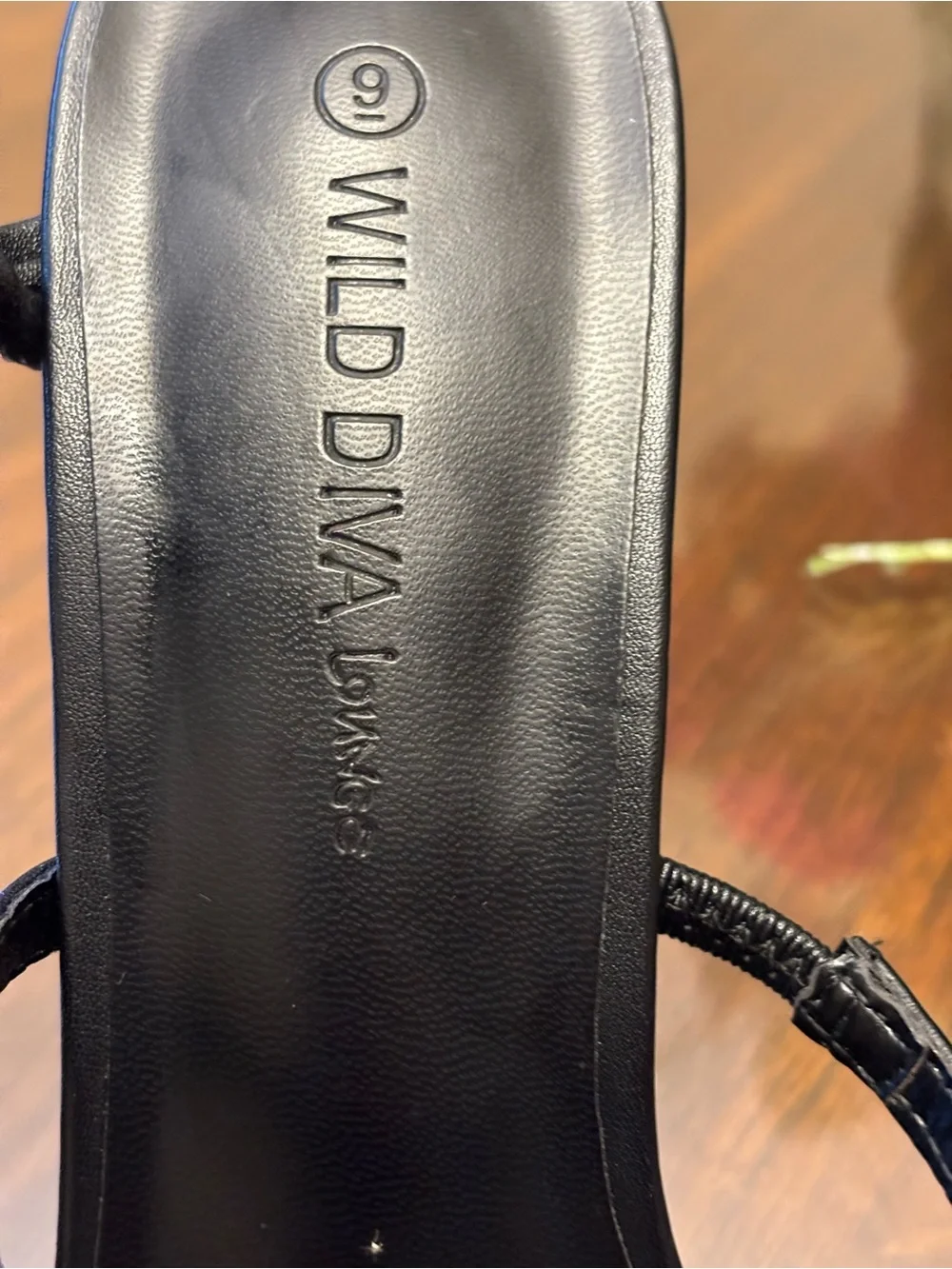 Wild Fiva Black Braided Rhinestone Strap Heels Size 9